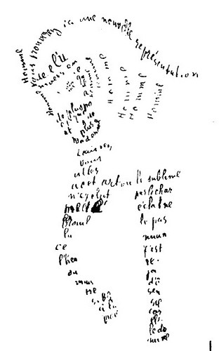 Calligram by Guillaume Apollinaire